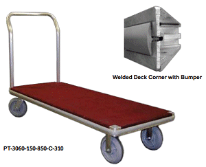 B&P Carpeted Luggage Platform Cart